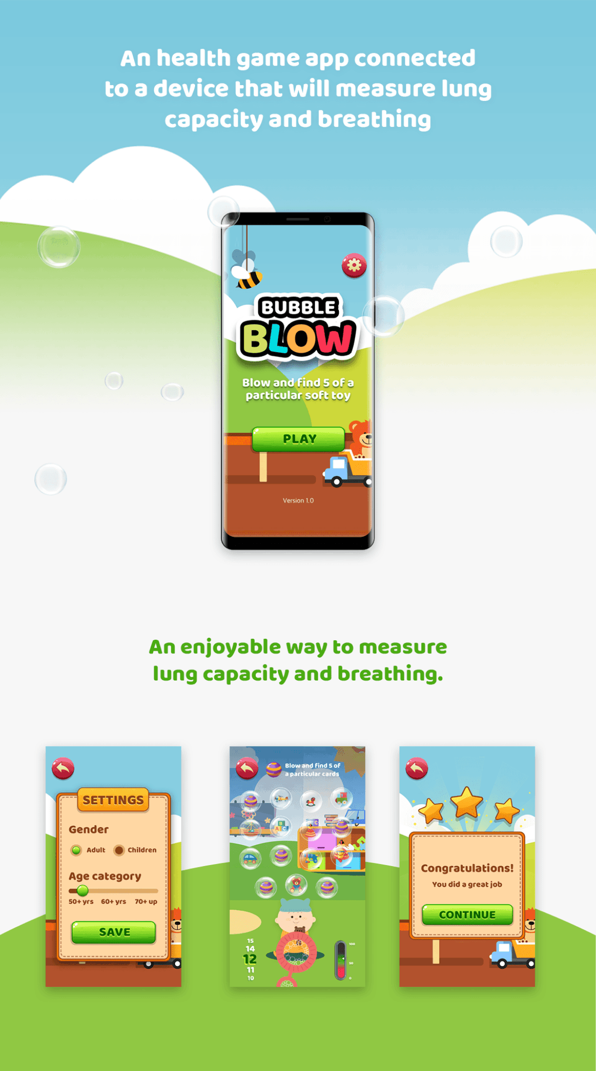 BubbleBlow App Screens