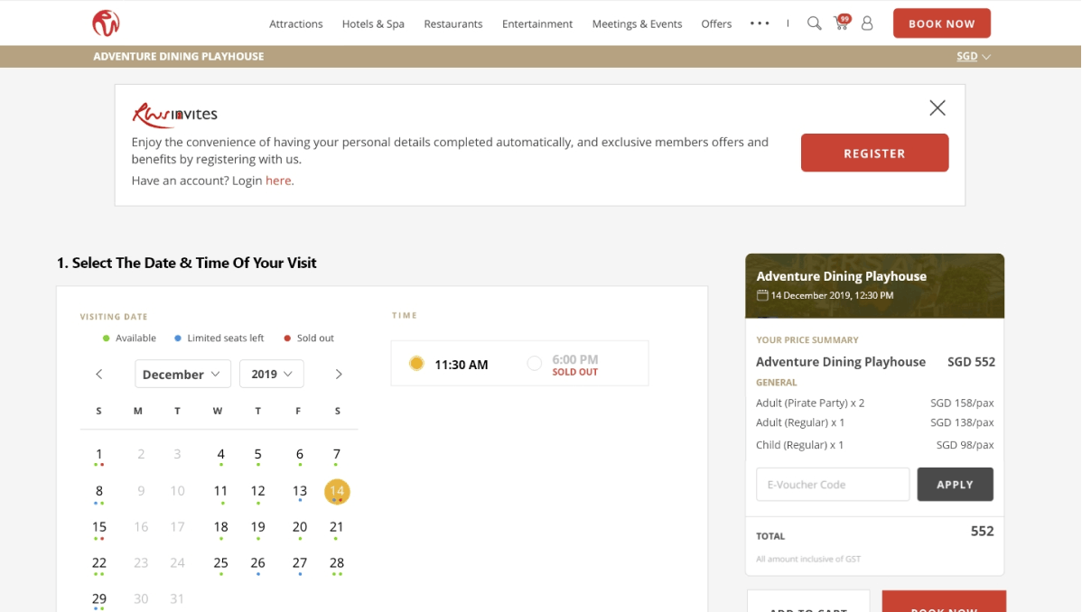 RWS Booking Flow